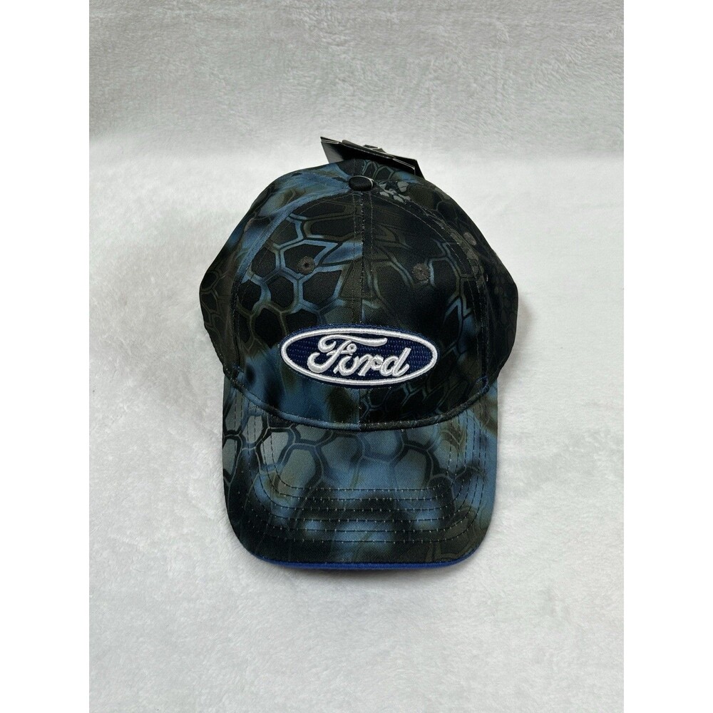 Ford Kryptek Camo Hat Blue Green Snapback OC Gear Outdoor Cap One Size Trucker